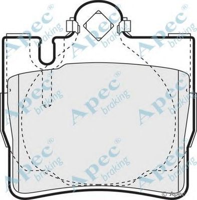 APEC BRAKING pad1156 -  Комплект тормозных колодок, дисковый тормоз